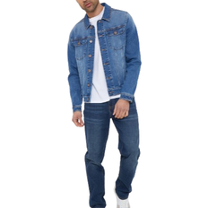 Blue - Men - Winter Jackets Outerwear Threadbare Men's Denim Jacket - Mid Wash