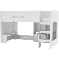 Kidsaw Kudl Storage Mid Sleeper 01 with Desk, Bookcase, Toybox 76.8x45.6"