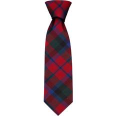Red Ties iLuv Clan tie macnaughton modern tartan pure wool scottish handmade necktie