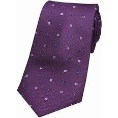 Purple Ties David Van Hagen Flowers Silk Tie Purple