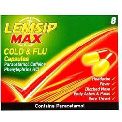 Lemsip Max Cold & Flu 500mg 8pcs Capsule