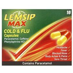 Lemsip Max Cold & Flu 500mg 16pcs Capsule