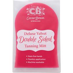 Cocoa Brown Deluxe Double-Sided Pink Velvet Tanning Mitt