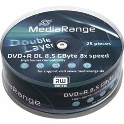 MediaRange DVD+R 8.5GB 8x Spindle 25-Pack