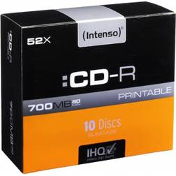 Intenso CD-R 700MB 52x Slimcase 10-Pack Inkjet