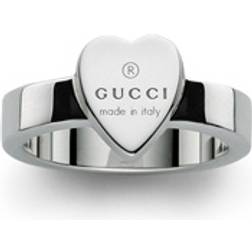 Gucci Trademark Smal Ring med Hjärta - Silver
