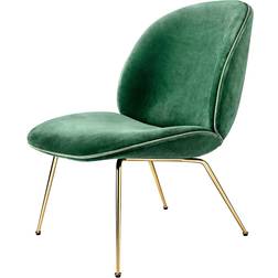 GUBI Beetle Green/Brass Lounge Chair 80cm