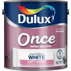 Dulux Once Soft Sheen Wall Paint White 2.5L