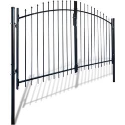 vidaXL Double Door Fence Gate with Spear Top 300x175cm