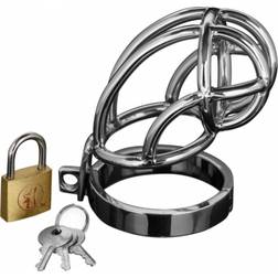 XR Brands Captus Stainless Steel Locking Chastity Cage