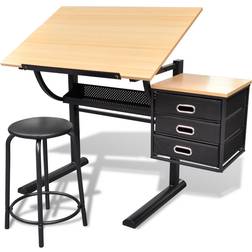 vidaXL Drafting with Tilting Table Top Writing Desk 60x119.5cm 2pcs