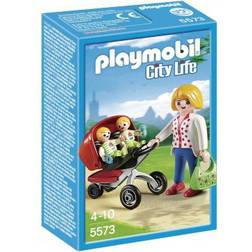 Playmobil Mother With Twin Stroller 5573