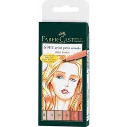 Faber-Castell PITT Artist Pen B Skin 6 st