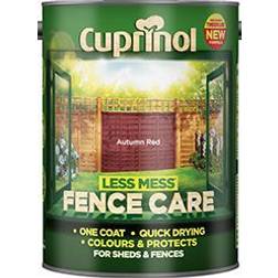 Cuprinol Less Mess Fence Care Wood Paint Red 5L