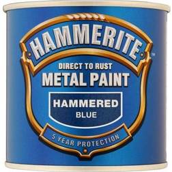 Hammerite Direct to Rust Hammered Effect Metal Paint Blue 0.75L
