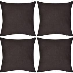 vidaXL 130914 4pcs Cushion Cover Brown (50x50cm)
