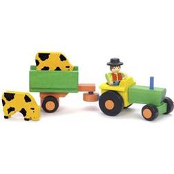 Jeujura Tractor & Trailer Construction Kit with Accessories 8081