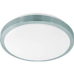 Eglo Competa 1 Nickel/White Ceiling Flush Light 32.5cm