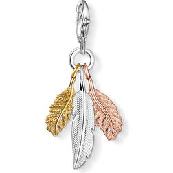 Thomas Sabo Charm Club Feathers Charm - Gold/Rose Gold/Silver