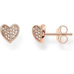 Thomas Sabo Glam & Soul Heart Stud Earrings - Rose Gold/Transparent