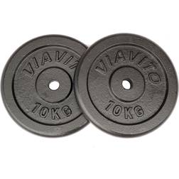 Viavito Cast Iron Standard Weight Plates 2x10kg