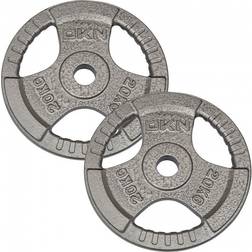DKN Tri Grip Cast Iron Olympic Weight Plates 2x20kg