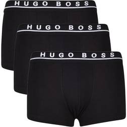 Hugo Boss Stretch Cotton Trunks 3-pack - Black