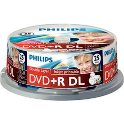 Philips DVD R 8.5GB 8x Spindle 25-Pack