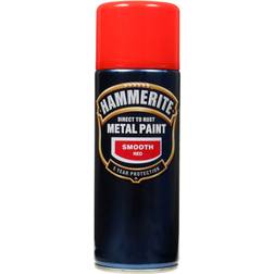 Hammerite Direct to Rust Smooth Effect Metal Paint Red 0.4L
