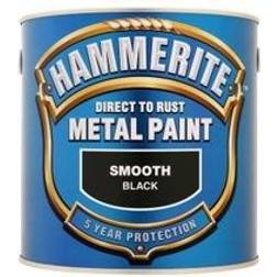 Hammerite Direct to Rust Smooth Effect Metal Paint Black 2.5L