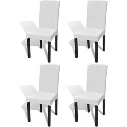 vidaXL 131418 4pcs Loose Chair Cover White