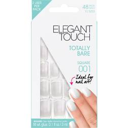 Elegant Touch Totally Bare Square Nails #001 48-pack
