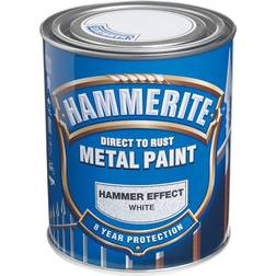 Hammerite Hammer Metal Paint White 0.75L