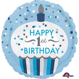 Amscan 1st Birthday Cupcake Boy Balloons