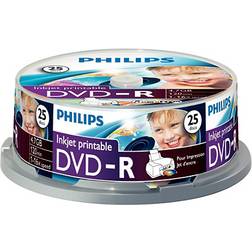 Philips DVD-R 4.7GB 16x Spindle 25-Pack Inkjet