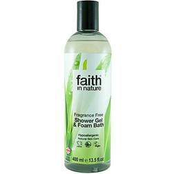 Faith in Nature Fragrance Free Shower Gel & Foam Bath 400ml