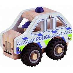 Magni Wooden Police Car with Rubber Wheels 2722