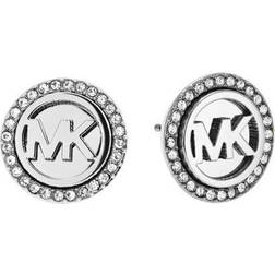 Michael Kors Logo Earrings - Silver/Transparent