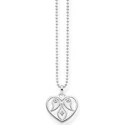 Thomas Sabo Heart Ornamentation Necklace - Silver/Diamond