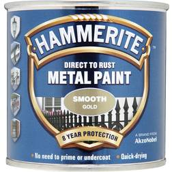 Hammerite Direct to Rust Smooth Effect Metal Paint Gold 0.75L