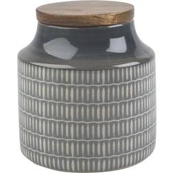 Creative Top Drift Ceramic Storage Jar, Grey Kitchen Container