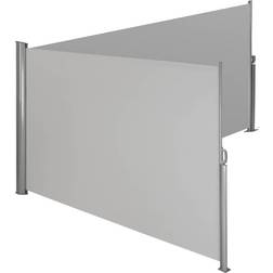 tectake Aluminium double side awning privacy screen