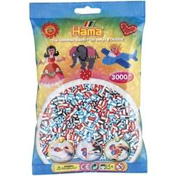 Hama Beads Midi Beads White Striped Mix in a Bag 3000pcs 201-91