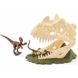 Schleich Large Skull Trap with Velociraptor 42348