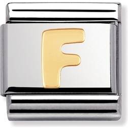 Nomination Composable Classic Link Letter F Charm - Silver/Gold