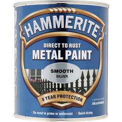 Hammerite Direct to Rust Smooth Effect Metal Paint Silver 5L