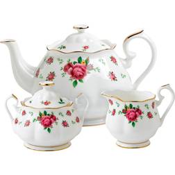 Royal Albert New Country Roses White Tea Set Serving 3pcs