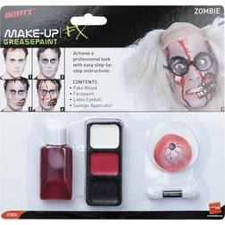Smiffys Zombie Make Up Set Includes Latex Eyeball & Blood