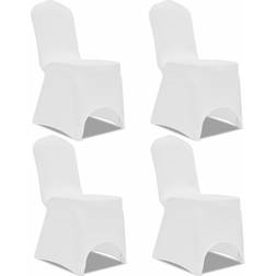 vidaXL 131408 4pcs (White) Loose Chair Cover White
