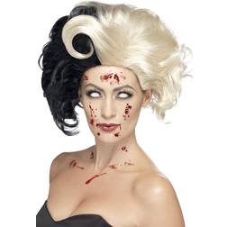 Smiffys Evil Madame Wig Black & Blonde